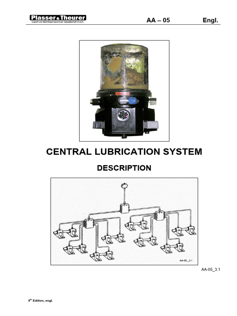 11 - Aa-05 - Central Lubrication System | PDF | Pump | Bearing (Mechanical)