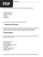 21 Etl Data Warehousing Project Life Cycle