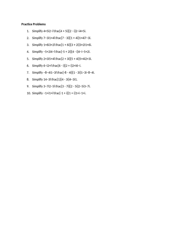 Practice Problems | PDF