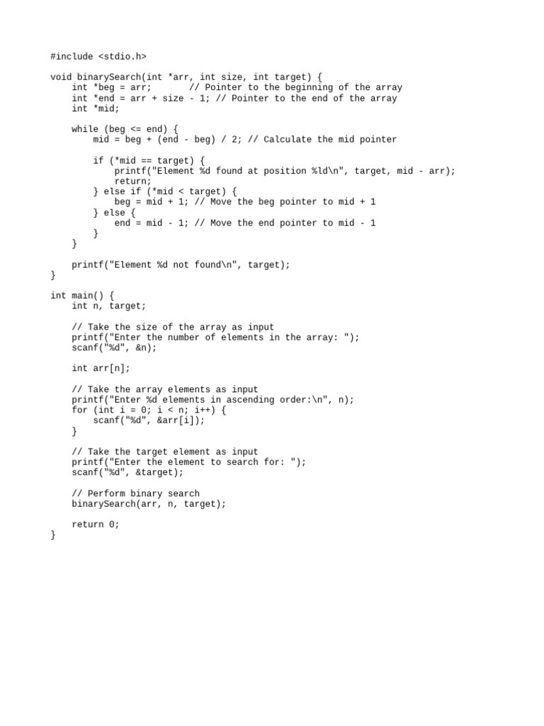 Binary Search Pdf