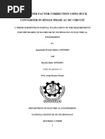 PFC Using Buck Converter in Single Phase AC-DC Circuits