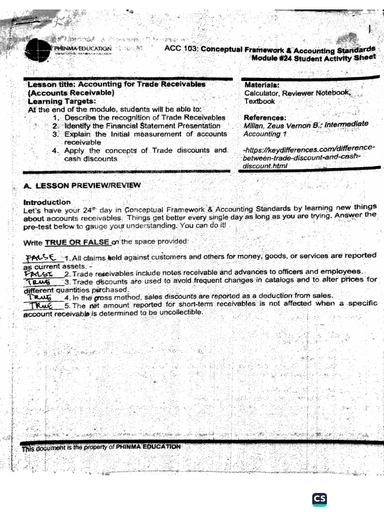 Acc 103 - Sas 24 | PDF