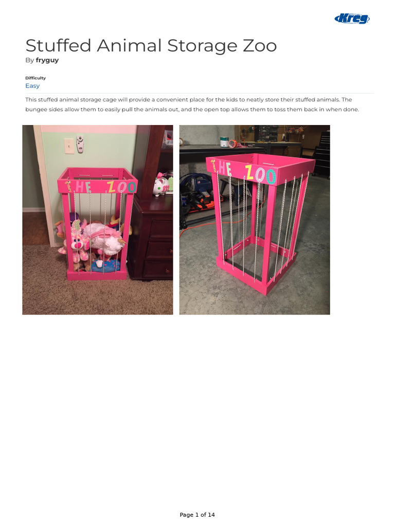 DIY Stuffed Animal Storage Cage | PDF | Drill
