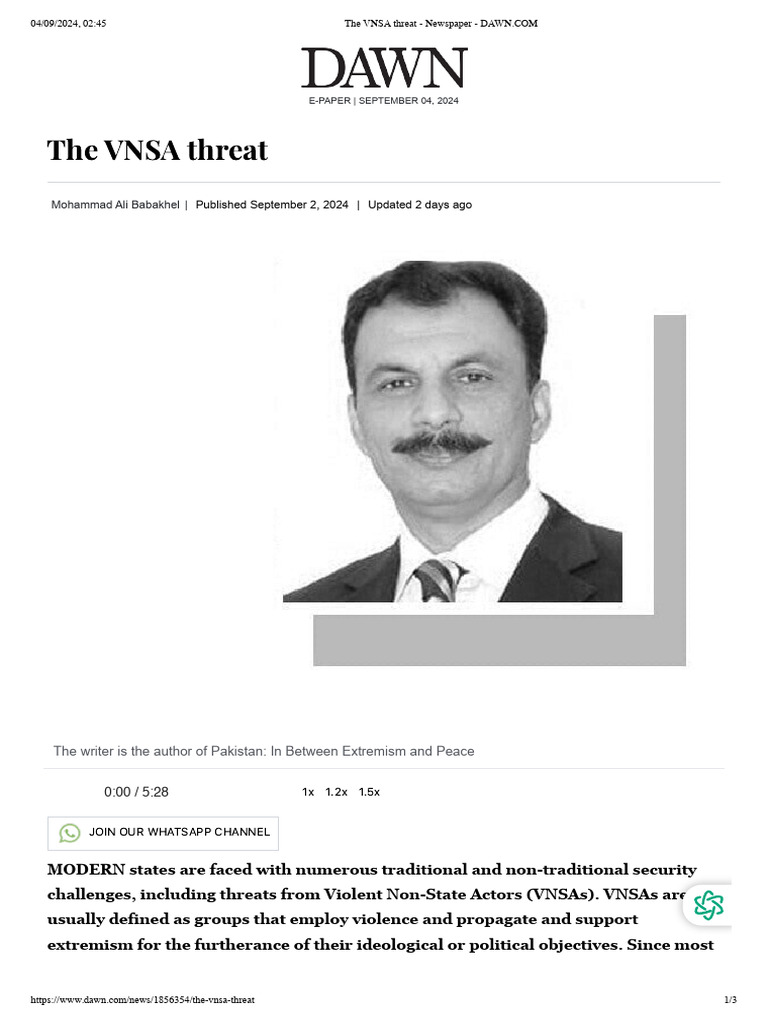 The VNSA Threat - Newspaper | PDF | Political Science | Social Psychology
