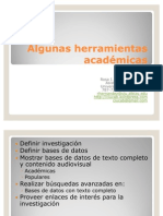 Algunas Herramientas Académicas