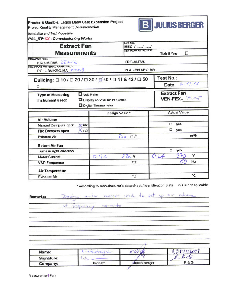 Extract Fan Measurements | PDF