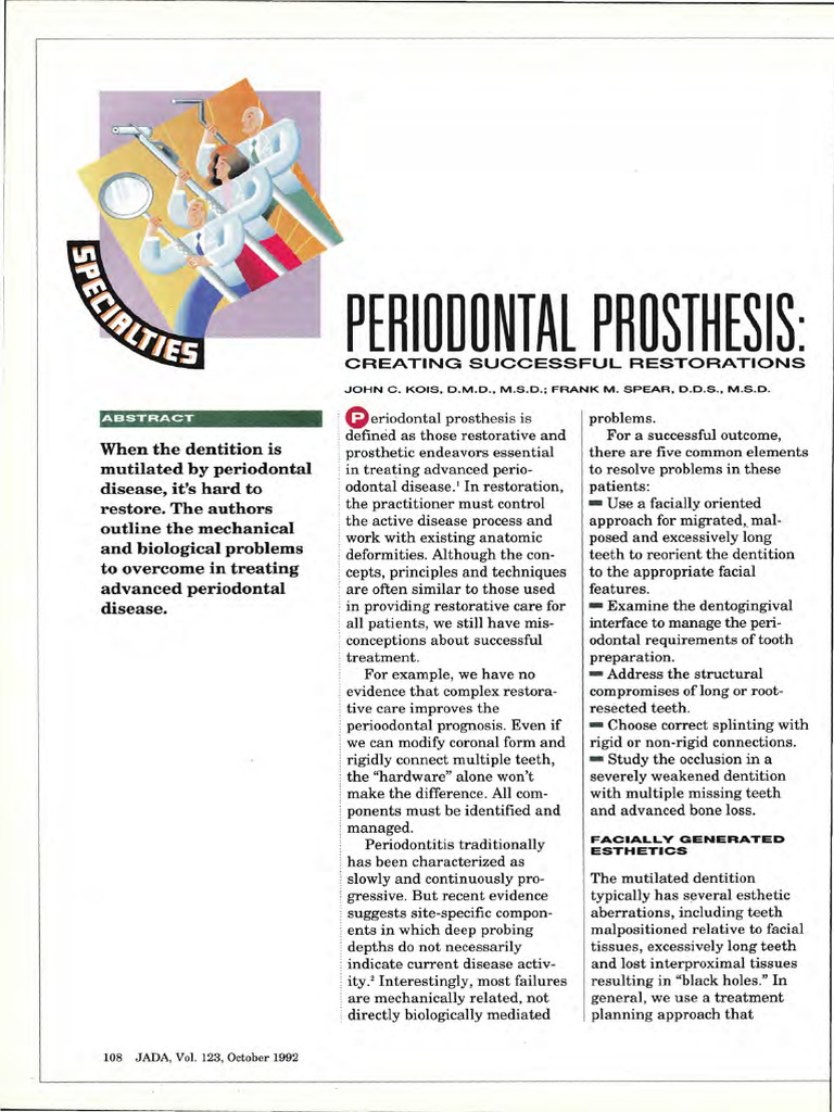 kois 1992 perio pros | PDF | Periodontology | Tooth