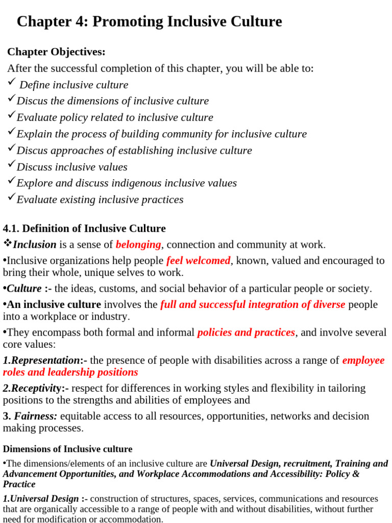 Building an Inclusive Workplace Culture | PDF | Inclusion (Education ...