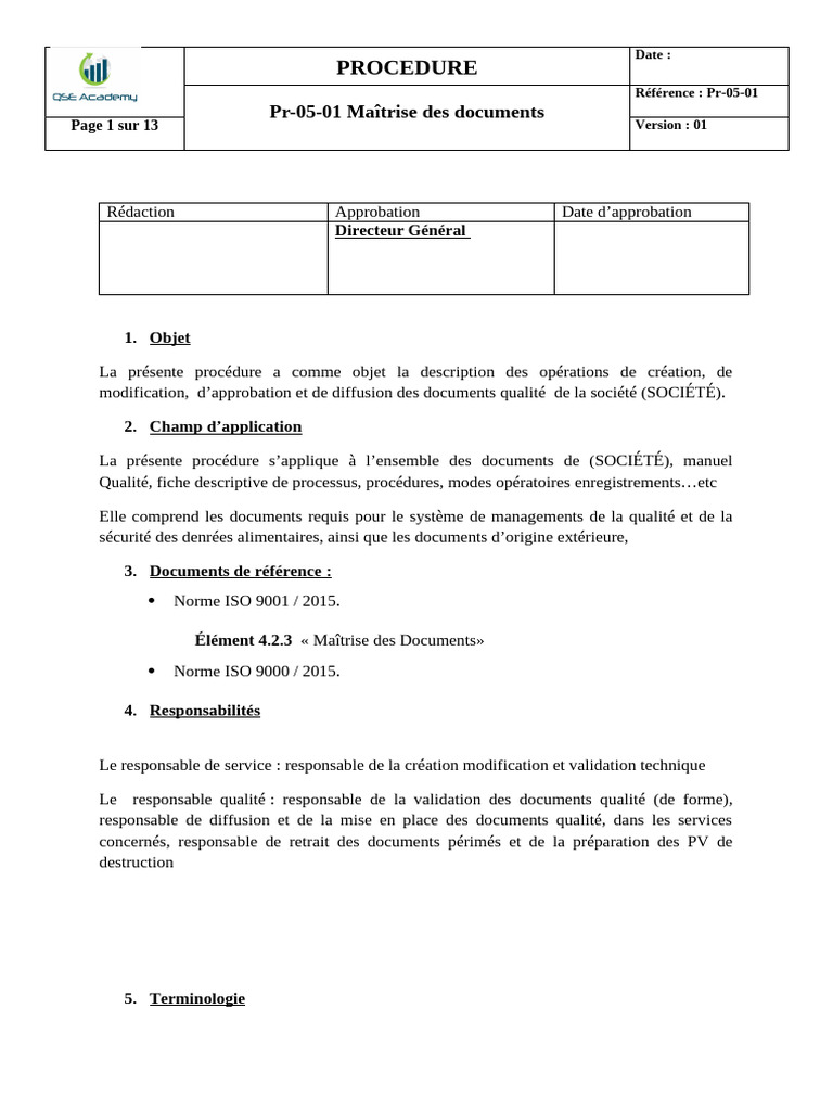 Pr-05-01 Procédure maitrise des documents | PDF | Informatique