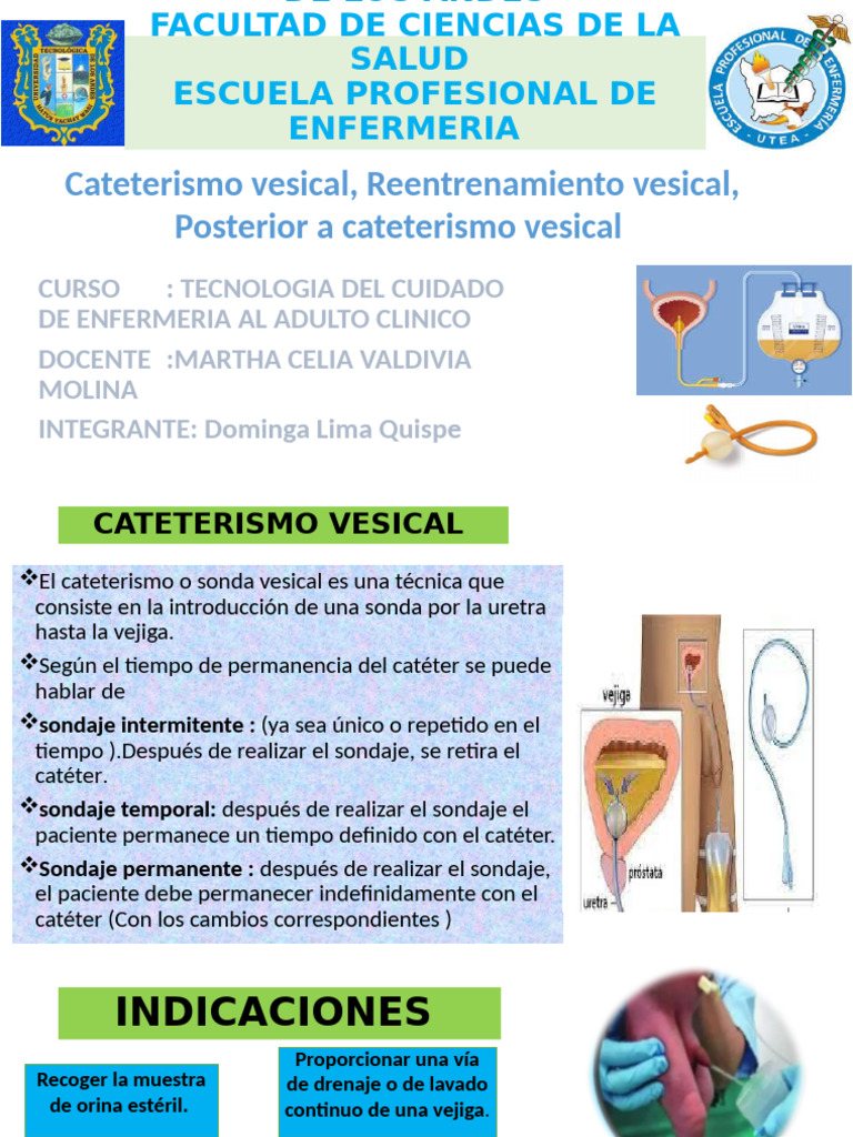 CATETERISMO VESICAL | PDF | Micción | Urología