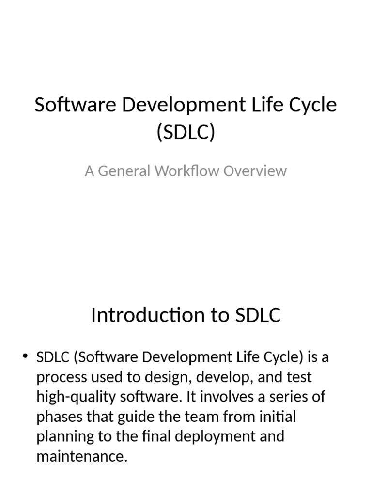 SDLC Workflow | PDF