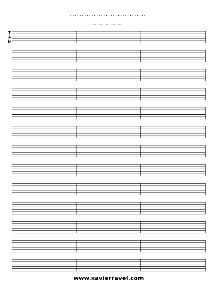 Template Partition Vierge Tablature | PDF