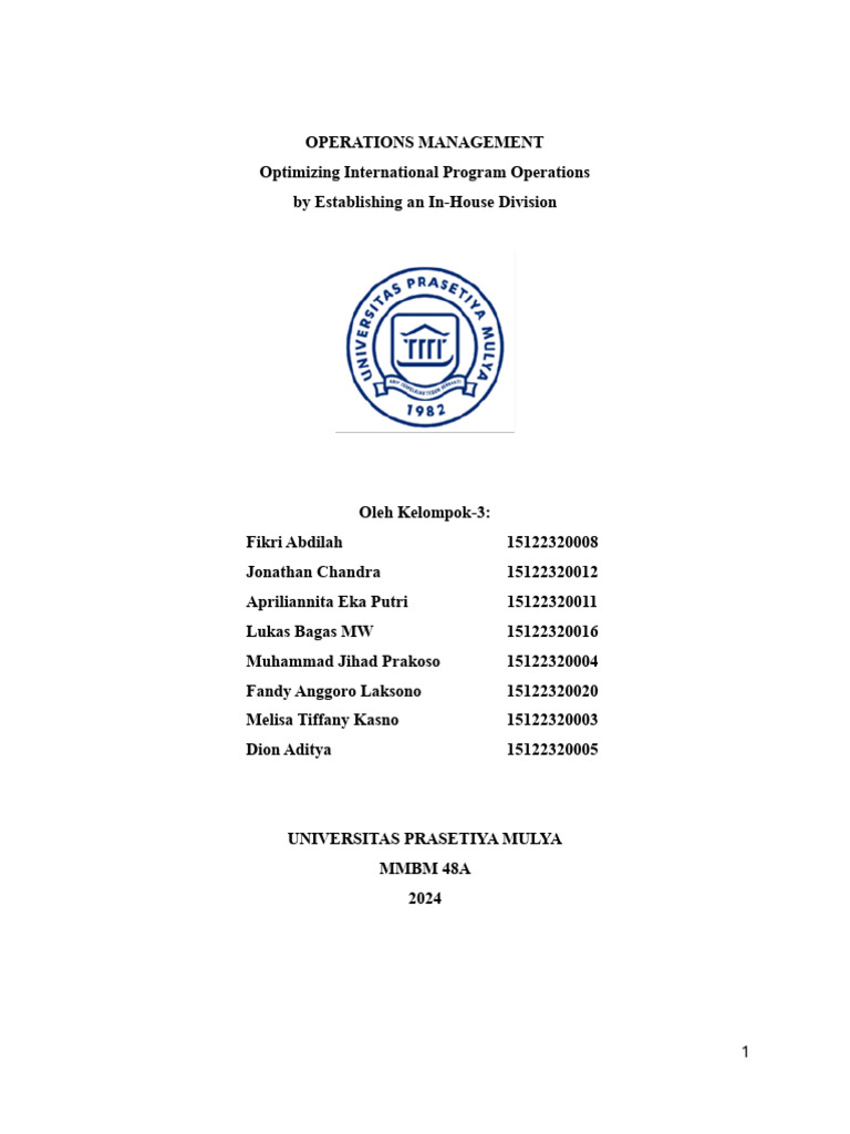 Optimize International Program Operations | PDF | Performance Indicator ...