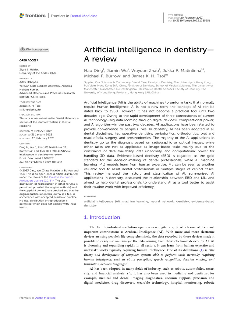 ARTIFICIAL INTELLIGENCE IN DENTISTRY PDF FREE DOWNLOAD visual data 2