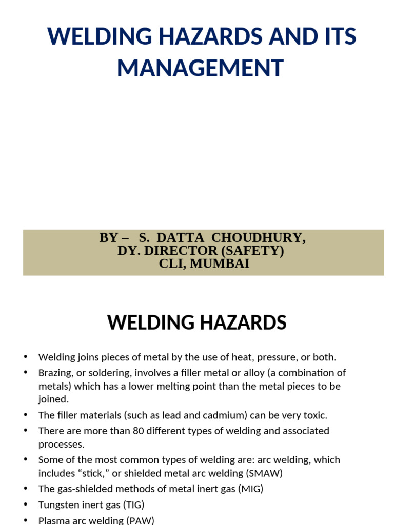 Welding Hazards Pdf Welding Construction