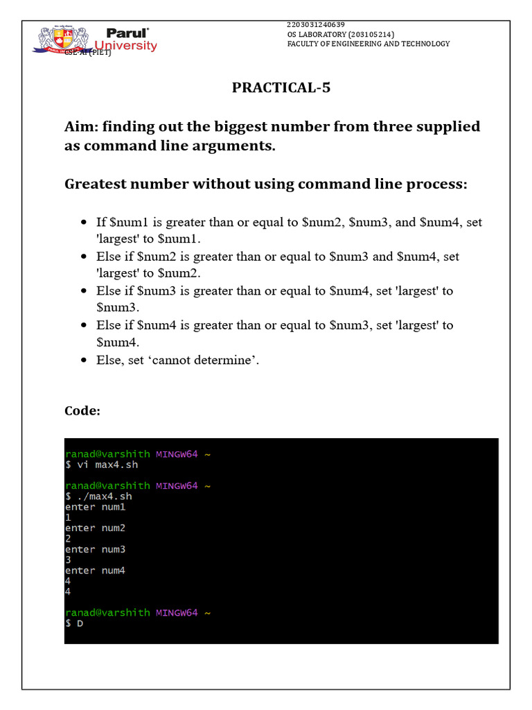Practical 5 | PDF