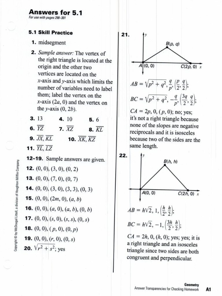 Homework Key 5.1 - Assign 45 | PDF