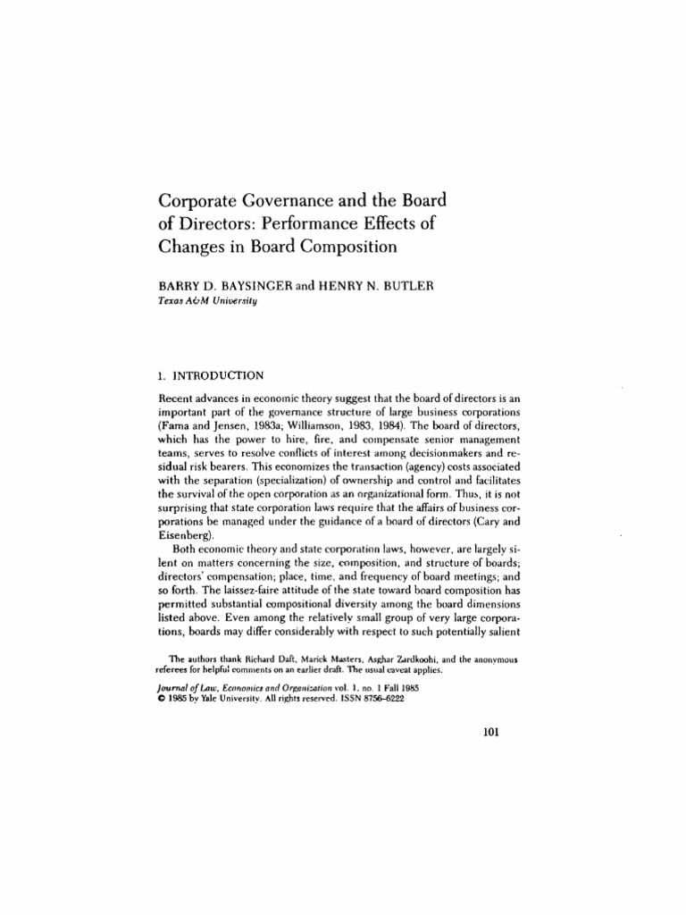 31-35 Corporate Governance and The Board of Directors Performance ...