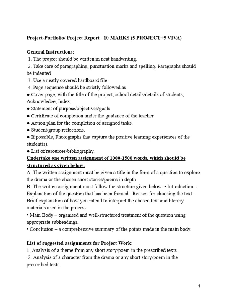 Project-Portfolio_ Project Report –10 MARKS (5 PROJECT+5 VIVA) | PDF ...