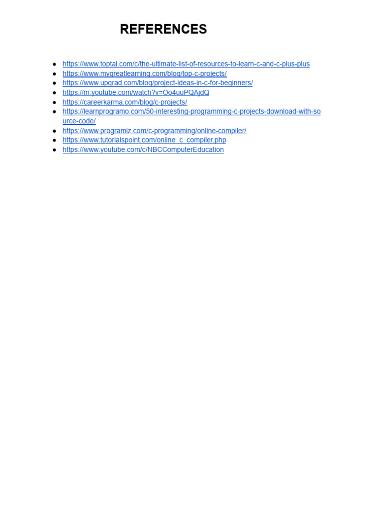 Top C Programming Project Ideas | PDF