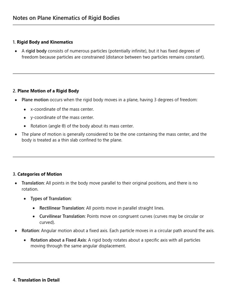 1 | PDF | Rotation Around A Fixed Axis | Kinematics