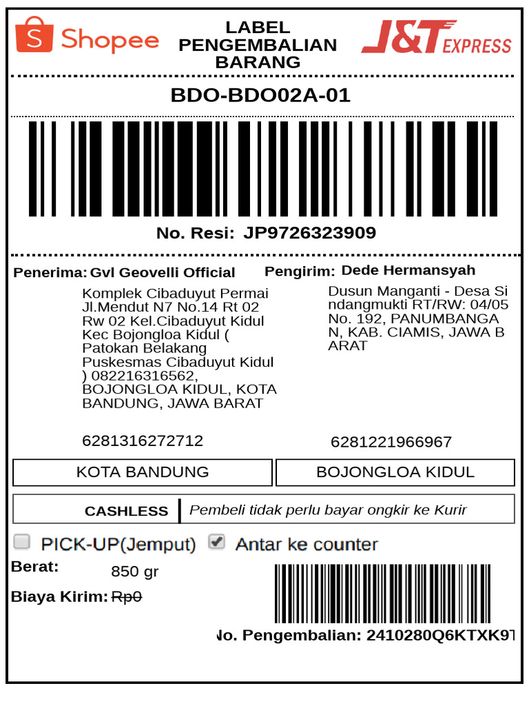 Shipping Label 2410280q6ktxk9t | PDF