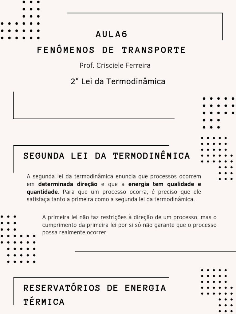 Entendendo a Segunda Lei da Termodinâmica | PDF | Termodinâmica ...