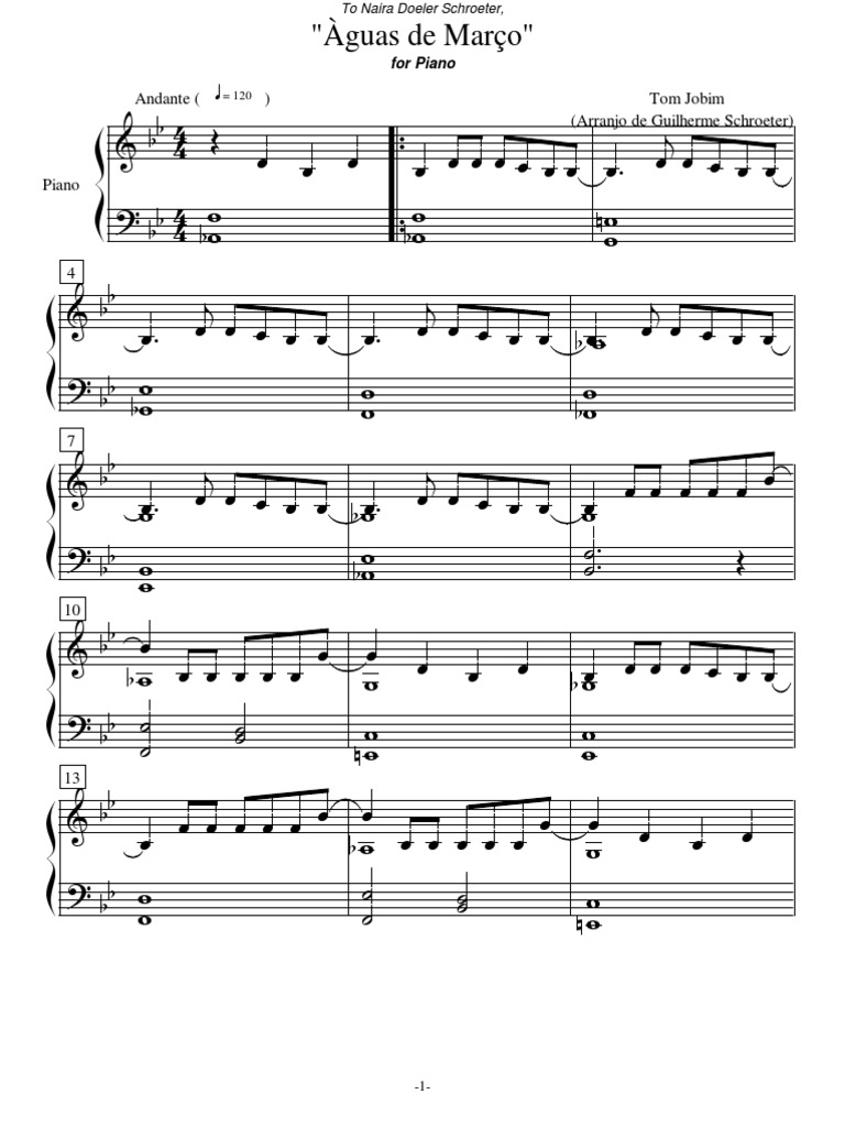 Analise O Trecho Da Musica Aguas De Março