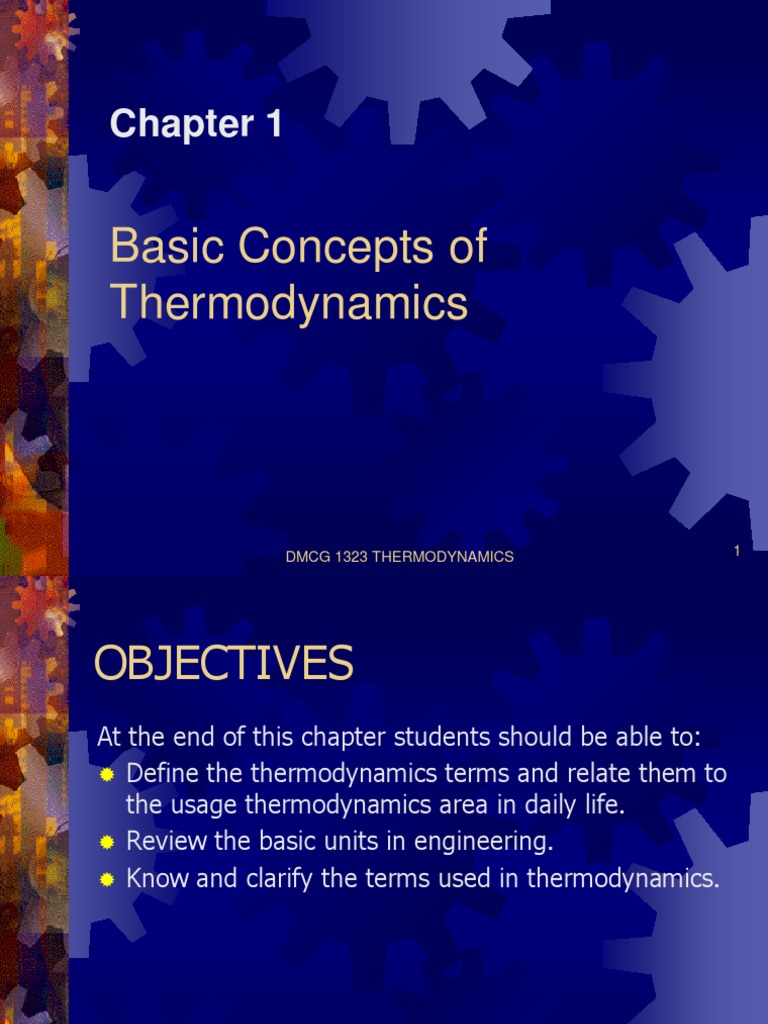 Key Concepts in Thermodynamics Chapter 1 | PDF | Thermodynamic ...