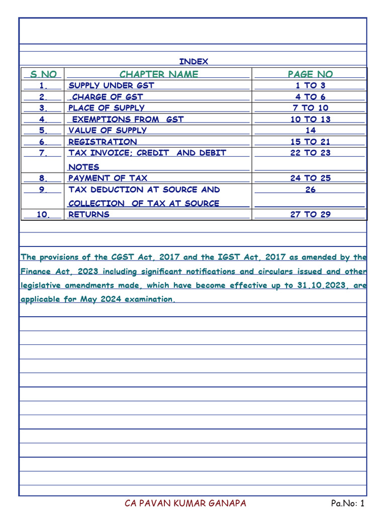 GST Provisions and Amendments 2023 | PDF | Value Added Tax | Taxes
