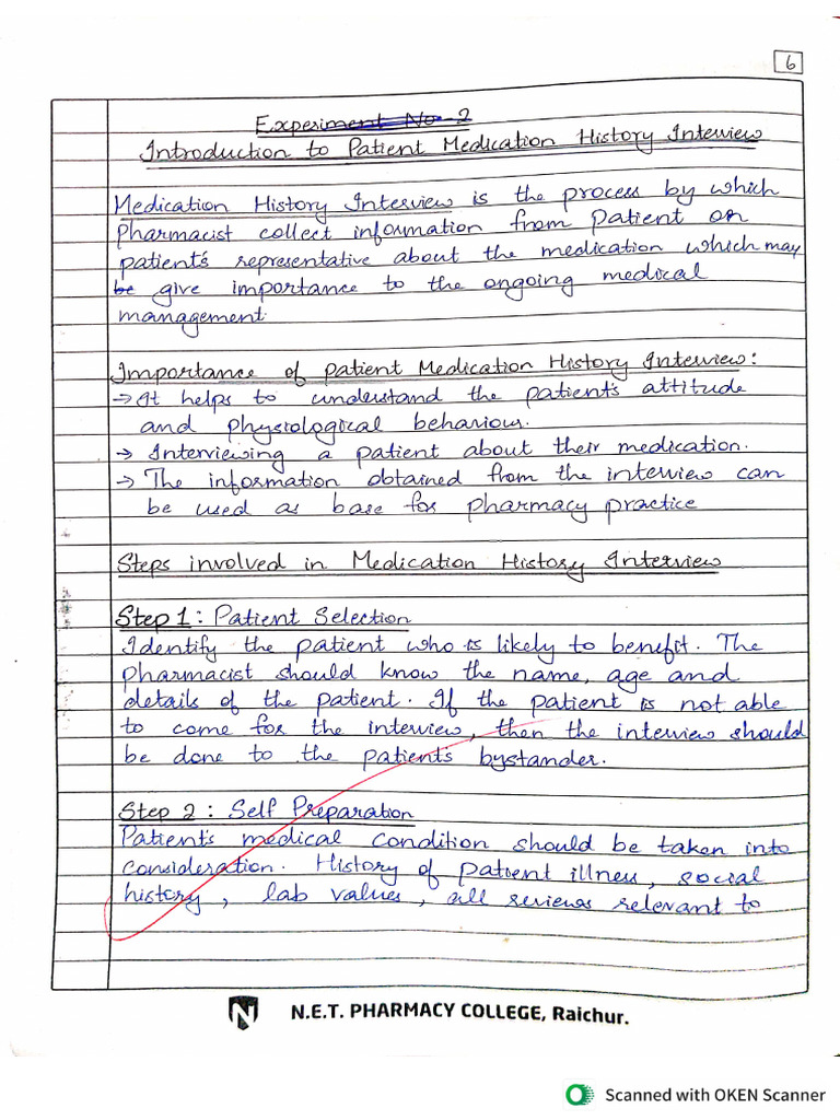 What Is Medication History Interview