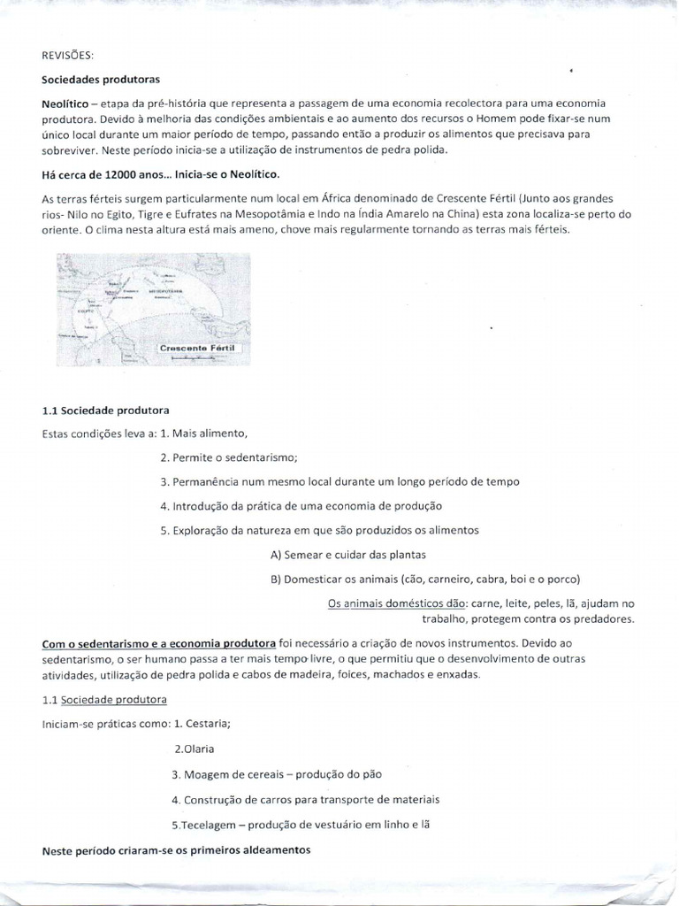 Resumo - Neolítico | PDF