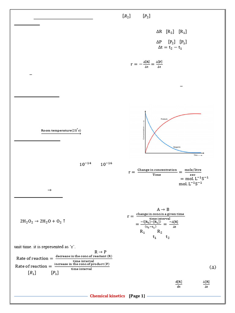 Pseudo Unimolecular Reaction Explained | PDF | Reaction Rate | Chemical ...