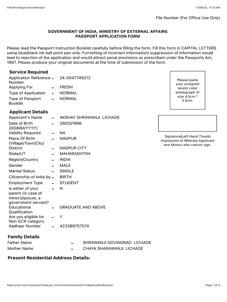 Viewprintapplicationreceipt akshay pdf international law justice