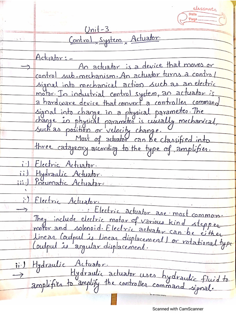 Unit 3 Control System Actuator | PDF