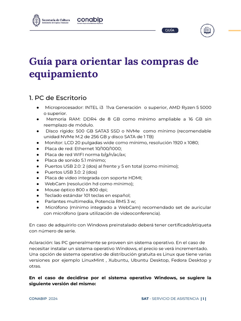 Guía de Compra de Equipamiento Informático | PDF | Impresora ...