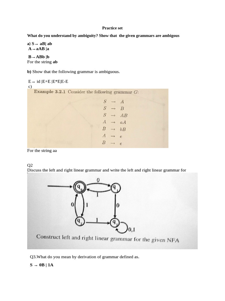 Practice set | PDF