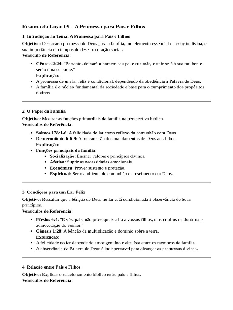 Promessas de Deus para Pais e Filhos | PDF | Família | Jesus