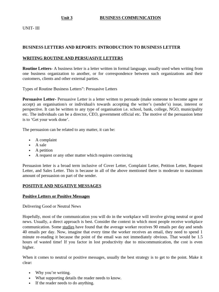Business Letters and Reports Guide | PDF | Microsoft Power Point ...