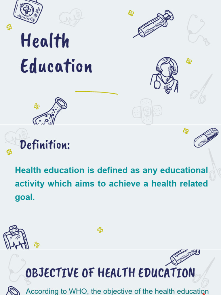 Health Education: Principles and Objectives | PDF | Hygiene | Learning