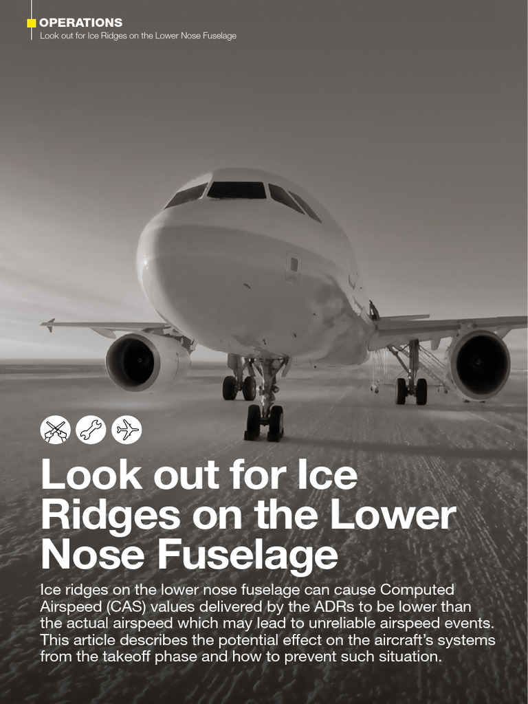 Look Out For Ice Ridges On The Lower Nose Fuselage | PDF | Airspeed ...