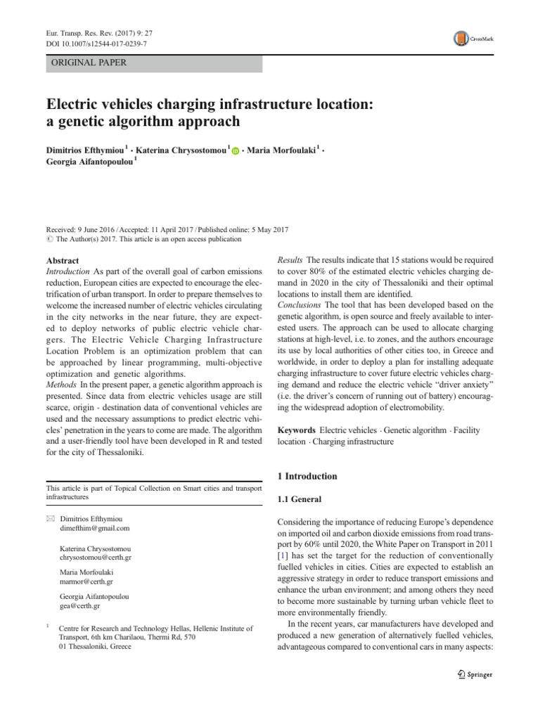 EV Charging Infrastructure Optimization | PDF | Electric Vehicle ...