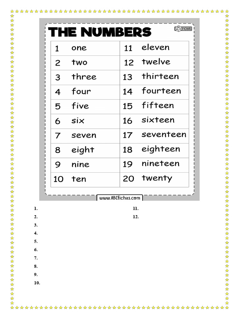 Numbers | PDF