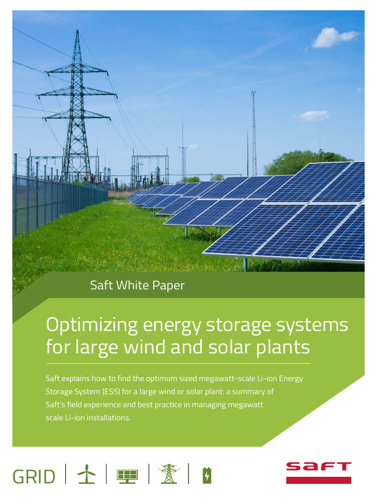 Energy Storage for Wind & Solar | PDF | Solar Power | Wind Power