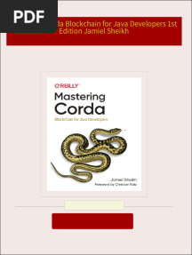 Full Download Mastering Corda Blockchain for Java Developers 1st Edition Jamiel Sheikh PDF DOCX