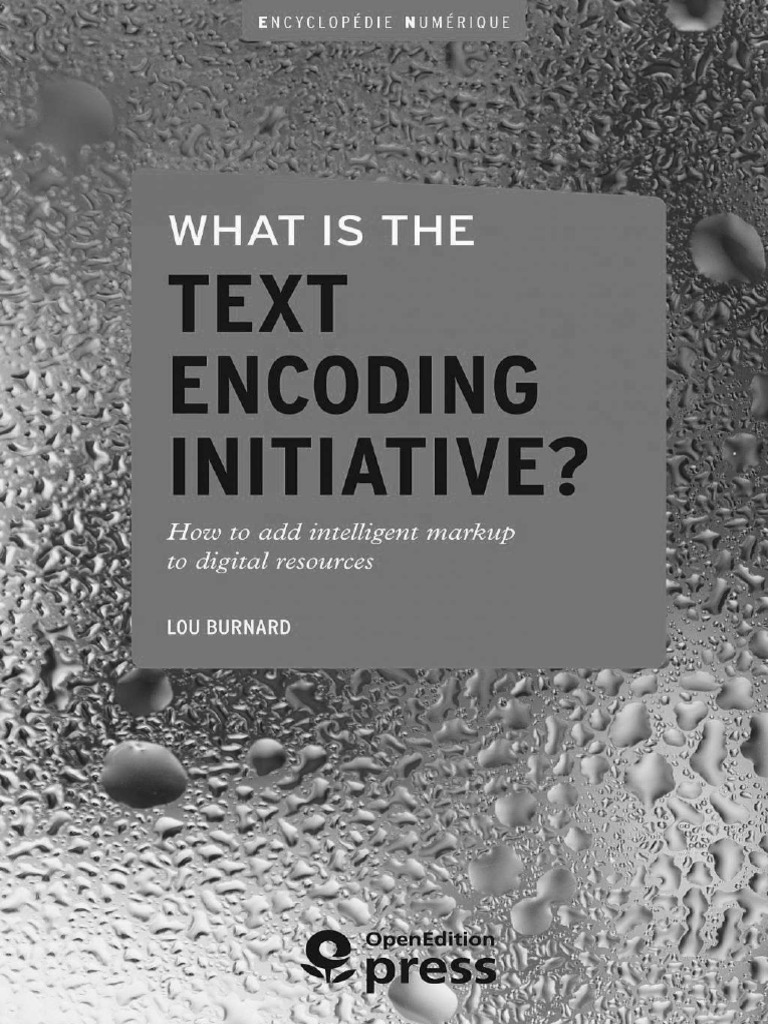 What is the Text Encoding Initiative_ - Lou Burnard | PDF | Xml Schema ...