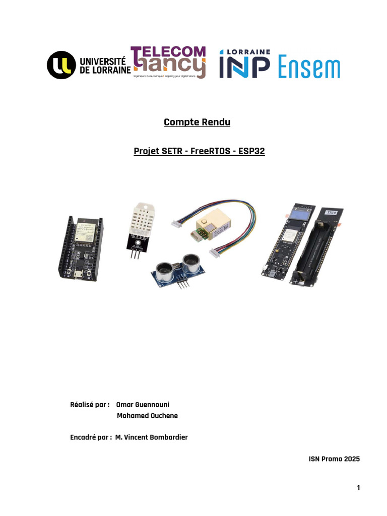 Projet SETR : FreeRTOS sur ESP32 | PDF | Serveur (Informatique) | Internet