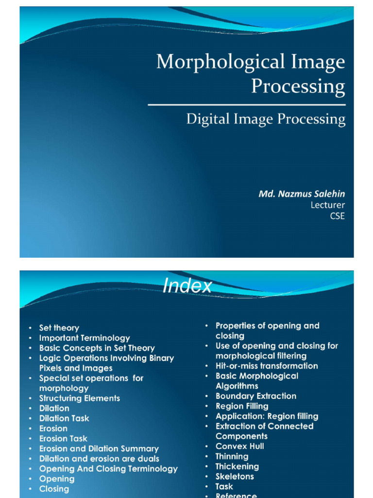 Morphological Image Processing_students | PDF