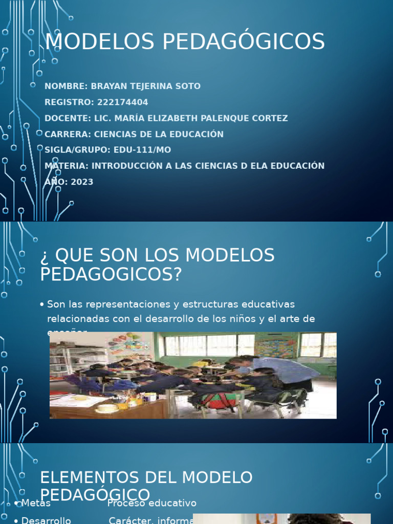 Modelos Pedagógicos en Educación | PDF