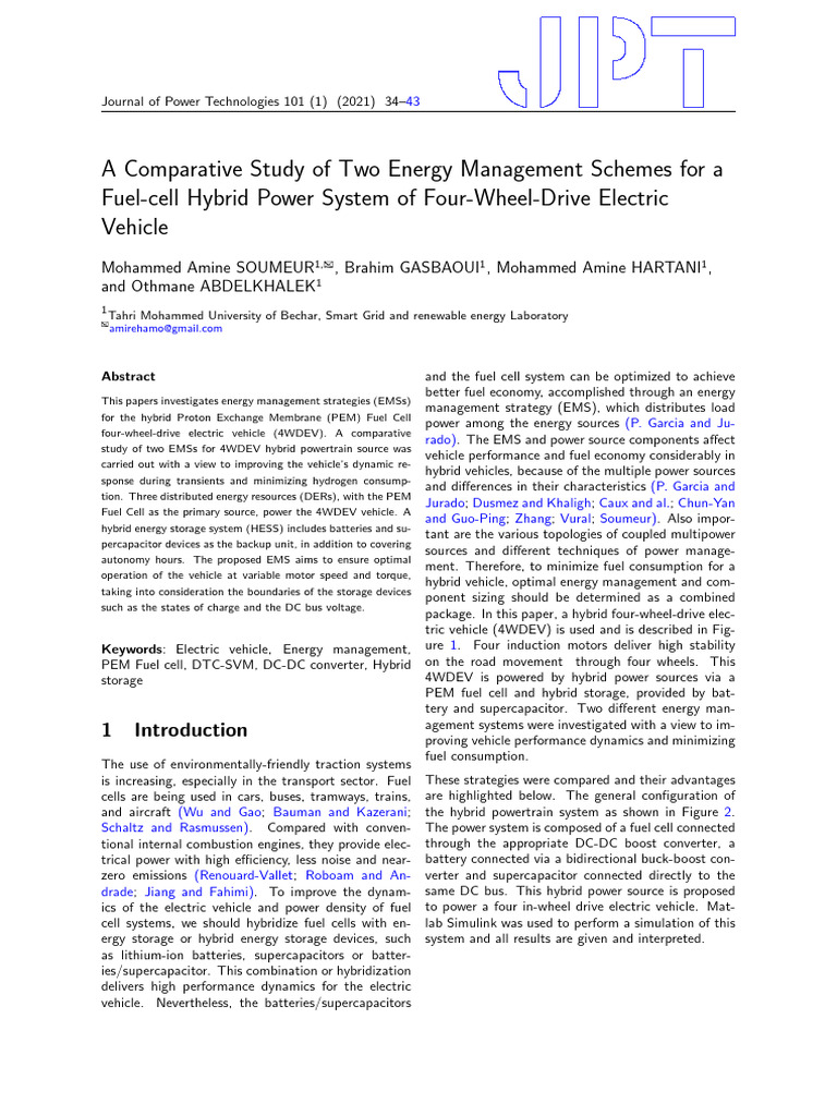 Energy Management in Hybrid EV Systems | PDF | Hybrid Vehicle | Fuel Cell